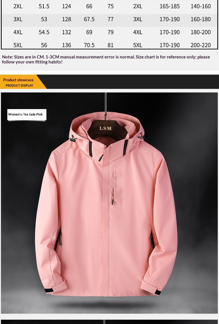 Unisex-Softshelljacke für Jungen im Frühlings- und Herbststil, winddicht, regendicht, mit Kapuze, vielseitig für Outdoor-Sportarten_voghion.com