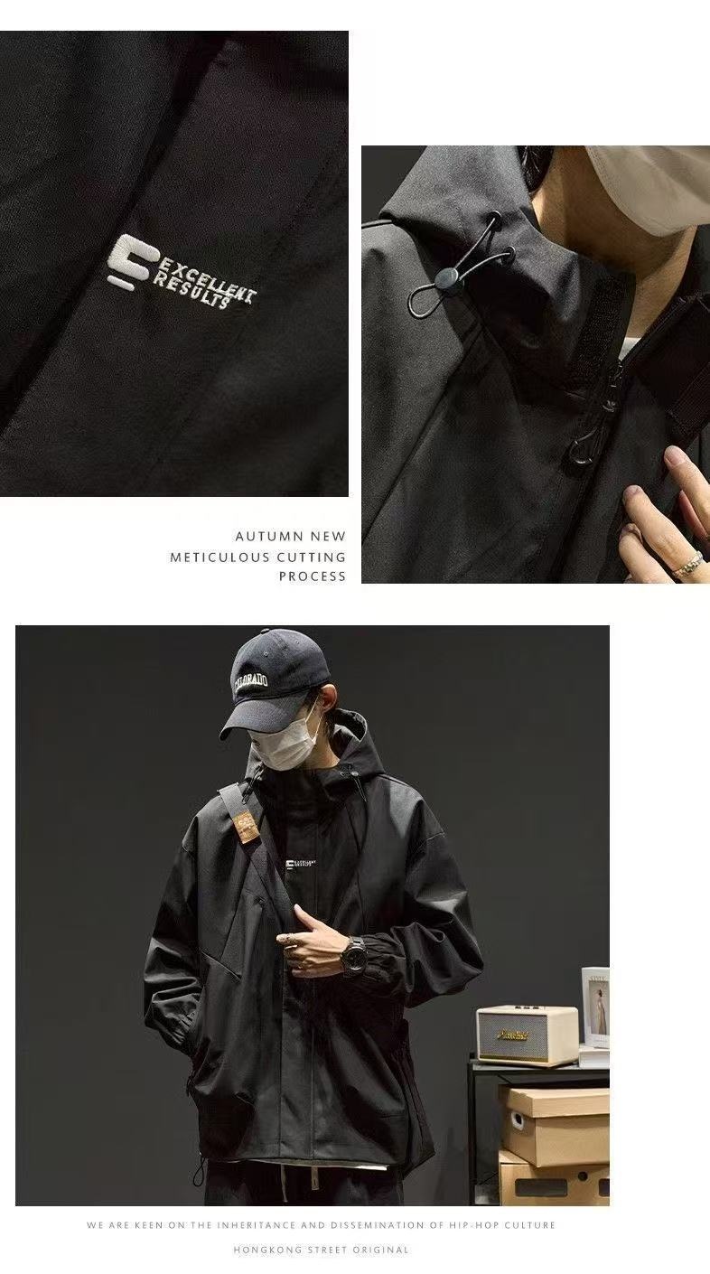 Windjacke für Jungen, Herbst, Outdoor, winddicht, Jugendoberteil, Frühlingsjacke, Herrenbekleidung_voghion.com