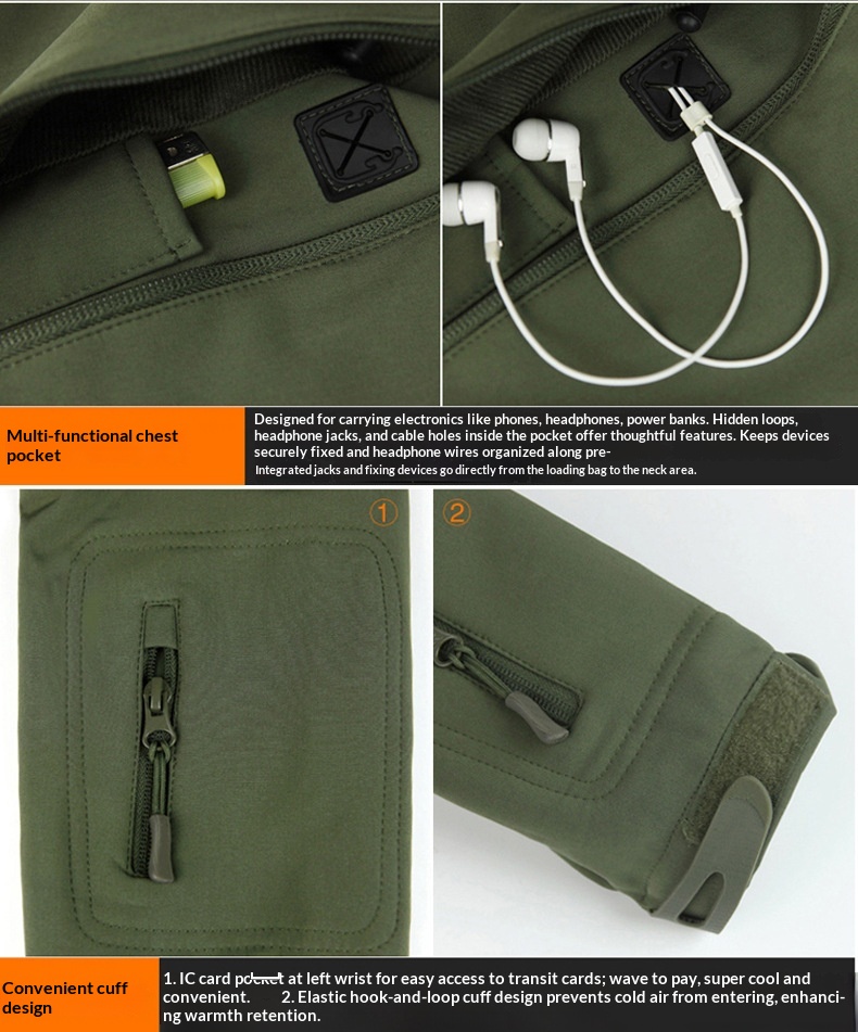 Giacca invernale da uomo in pile morbido con fodera in pelle di squalo, calda, impermeabile, antivento, da sci e ciclismo_voghion.com