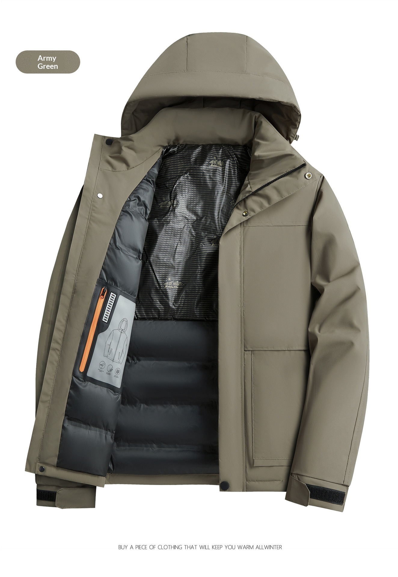 Giacca da ragazzo in piumino, calda e spessa, in cotone al grafene, per uomo, abbigliamento invernale antifreddo_voghion.com