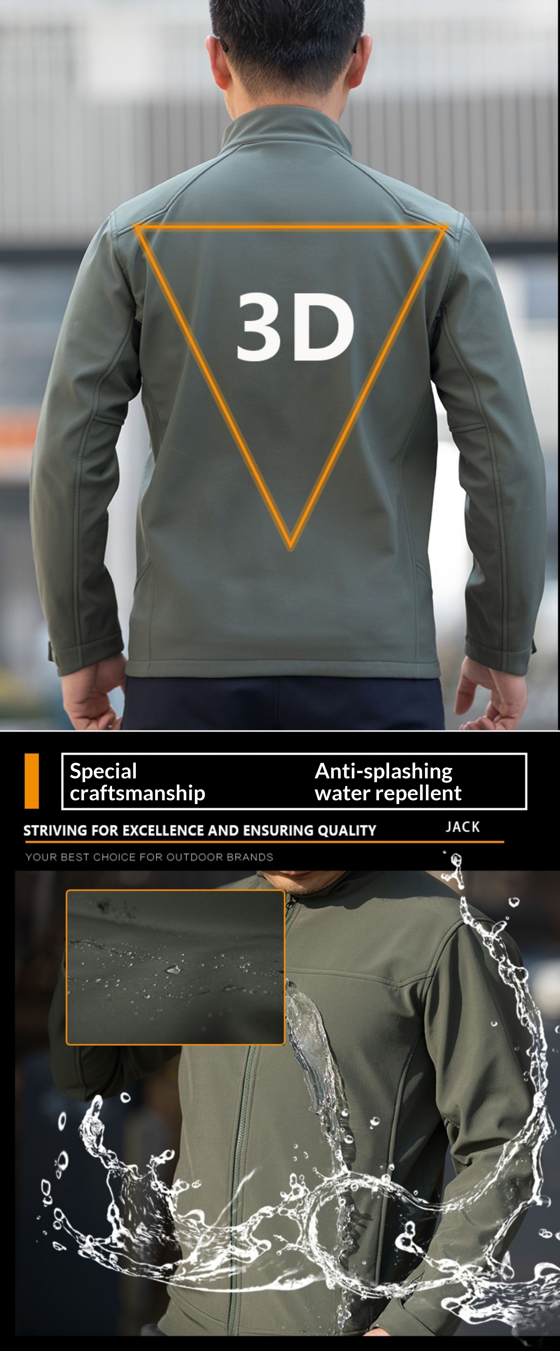 boy Boy Angken Autumn Winter New Men's Tactical Jacket Waterproof Wear-resistant Stand Collar Casual Versatile Fleece Thin Coat_voghion.com