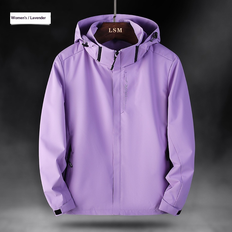 Unisex-Softshelljacke für Jungen im Frühlings- und Herbststil, winddicht, regendicht, mit Kapuze, vielseitig für Outdoor-Sportarten_voghion.com