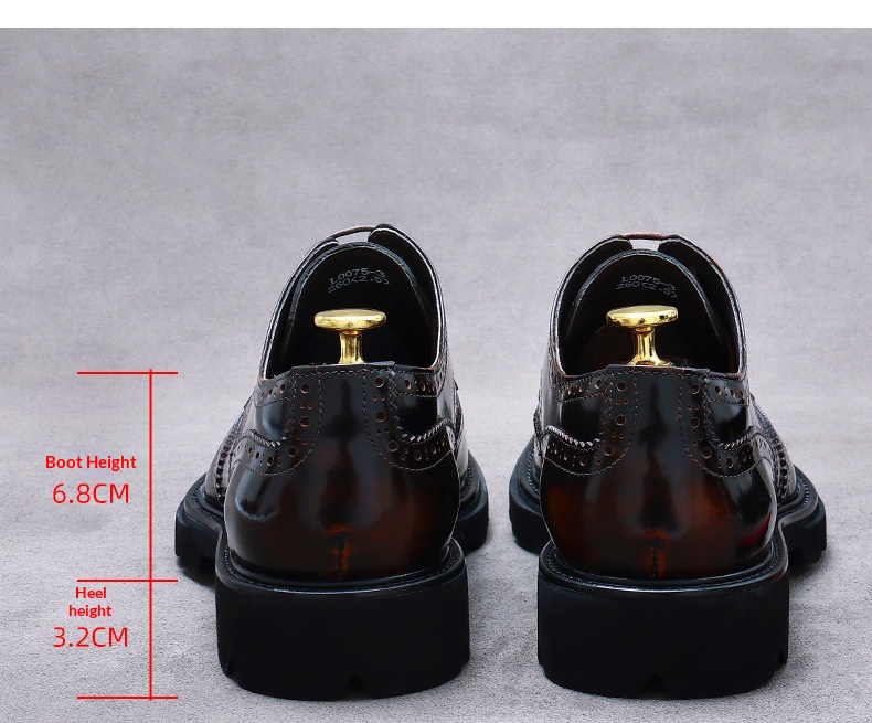 Voyage Voyage Grande Saldi Scarpe da Sposa Formali da Uomo in Pelle di Vacchetta con Suola Spessa, Fatte a Mano, Derby Lucide e Traspiranti_voghion.com