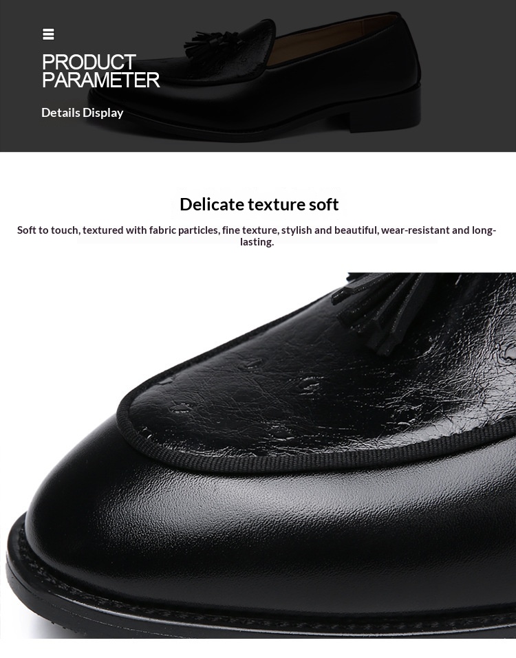 Voyage Voyage British Style Men's Leather Shoes Youth Pointed Toe Tassel Loafers In Stock Wholesale_voghion.com