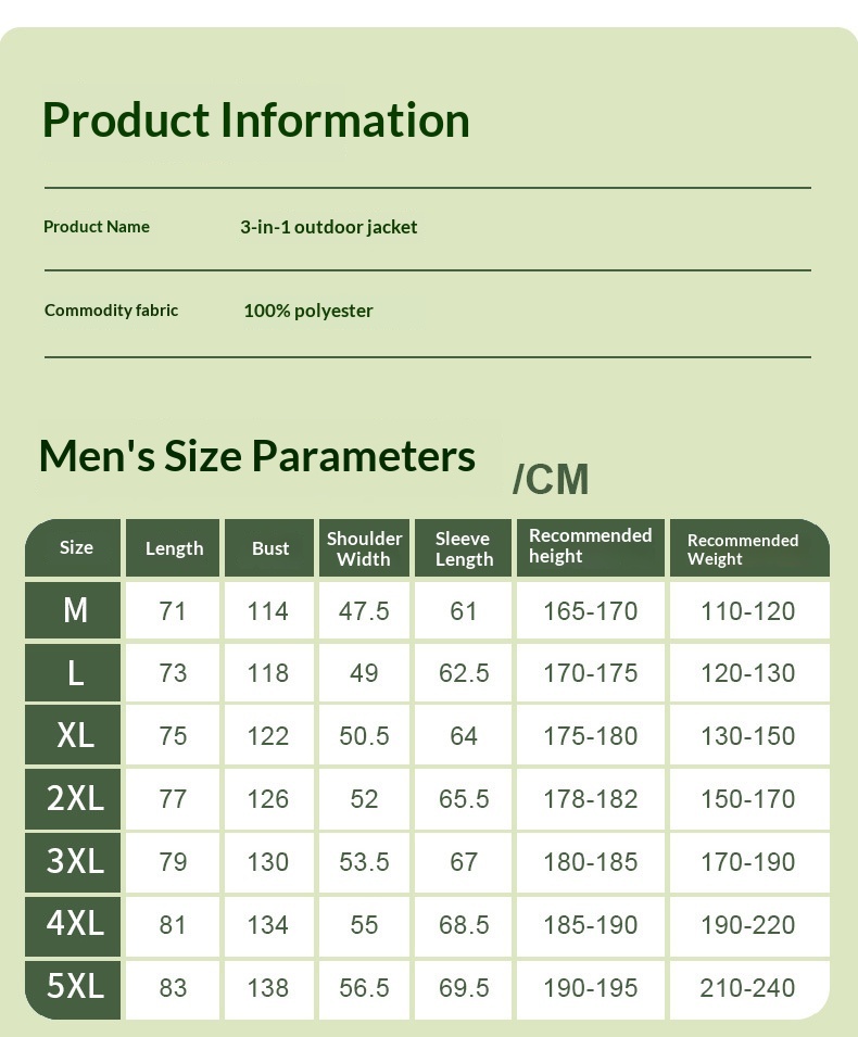 Boy Boy Outdoor 3'ü 1 arada Çıkarılabilir Erkek Rüzgar Geçirmez Polar Astar Su Geçirmez Soğuğa Dayanıklı Yürüyüş Ceketi Kadın Mont_voghion.com