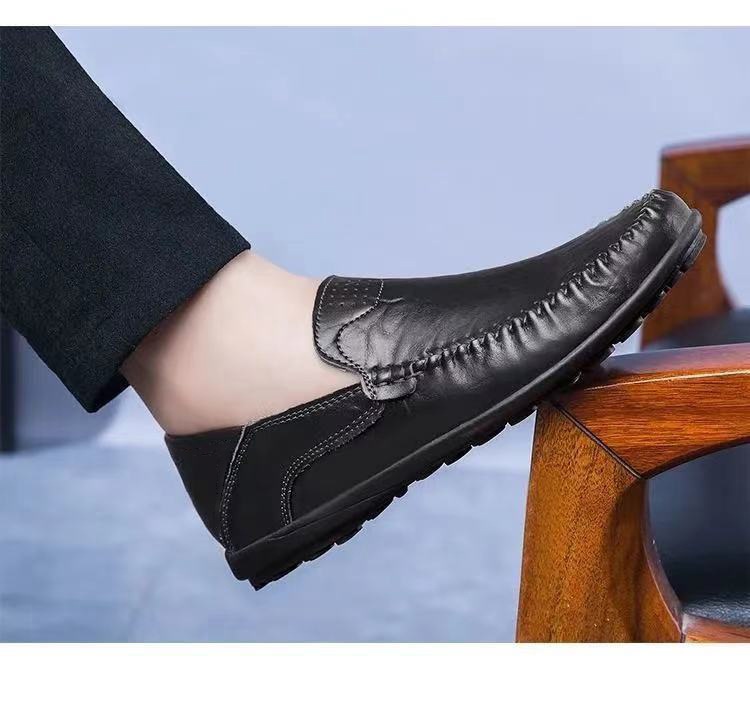 Voyage Voyage Men's Low-top Driving Loafers Casual Breathable Daily Leather Soft Sole Slip-on Shoes Wholesale_voghion.com