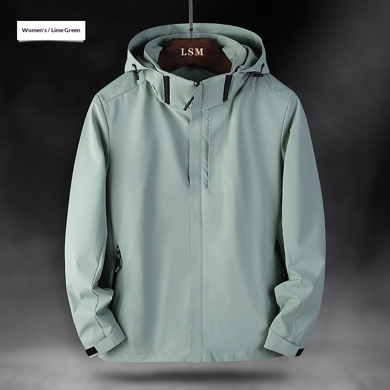 Unisex-Softshelljacke für Jungen im Frühlings- und Herbststil, winddicht, regendicht, mit Kapuze, vielseitig für Outdoor-Sportarten_voghion.com