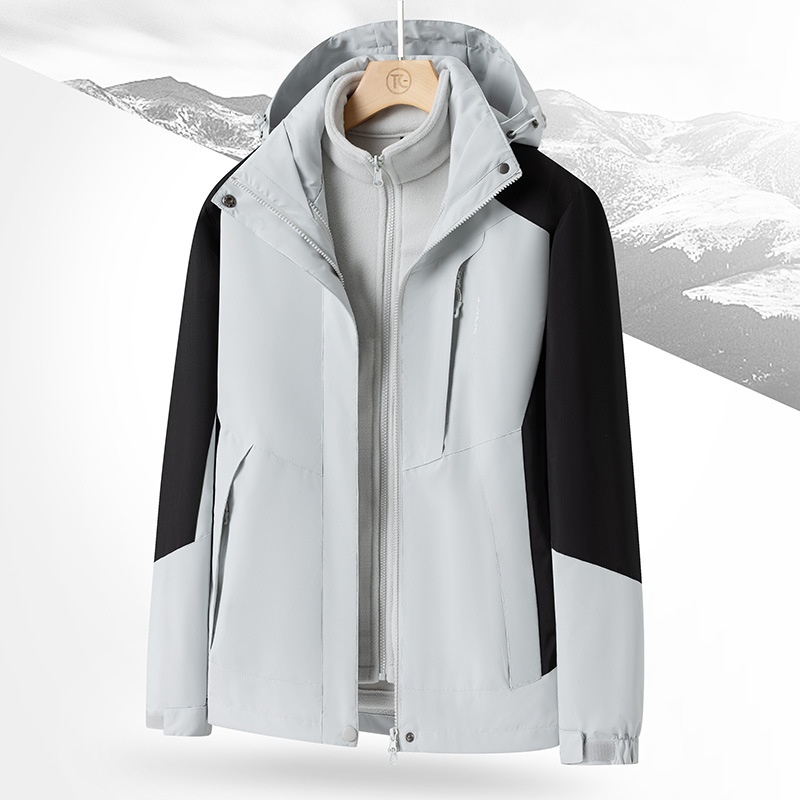 Boy Boy Factory Direct Hot-Selling Outdoor Sports 3-in-1 Afneembare Tweedelige Jas Winddichte Regenbestendige Jas_voghion.com