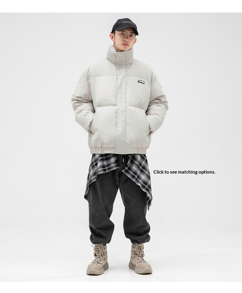 Doudoune homme style japonais Hanlu, collection hiver 2024, épaisse et imprimée._voghion.com