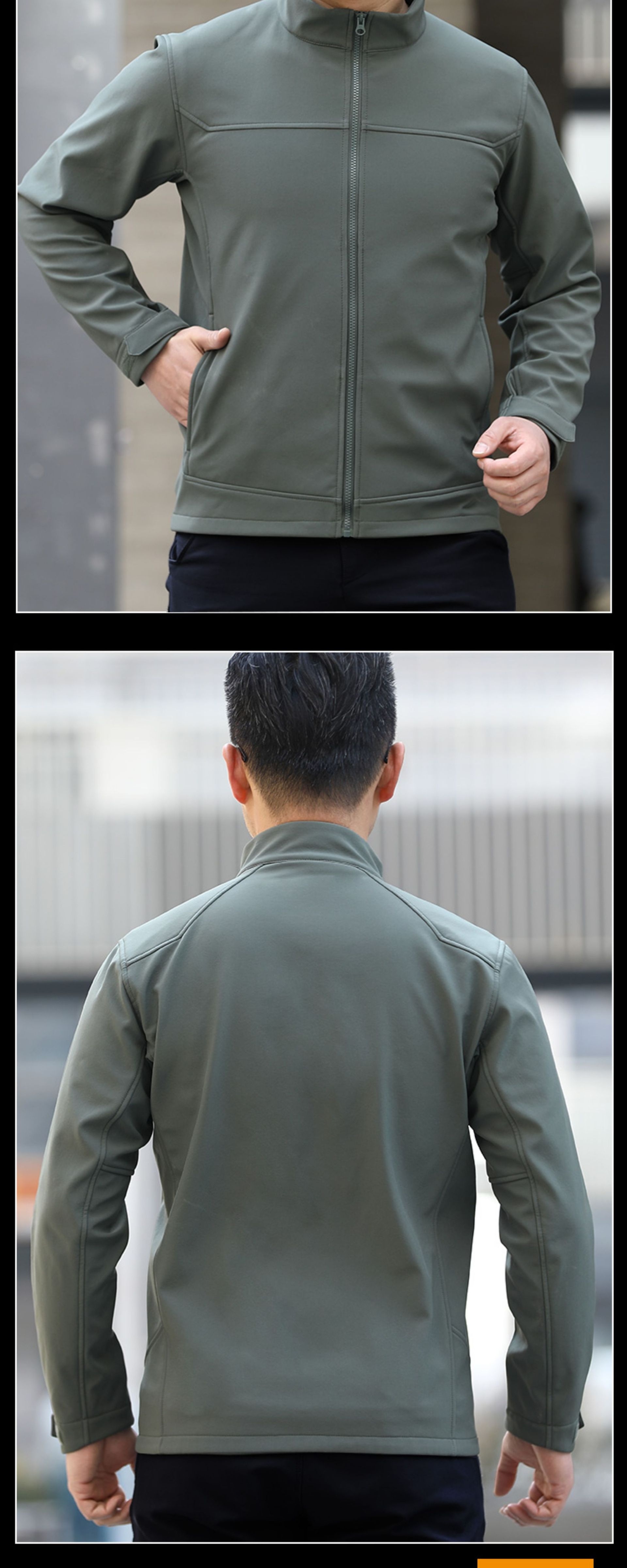 boy Boy Angken Autumn Winter New Men's Tactical Jacket Waterproof Wear-resistant Stand Collar Casual Versatile Fleece Thin Coat_voghion.com