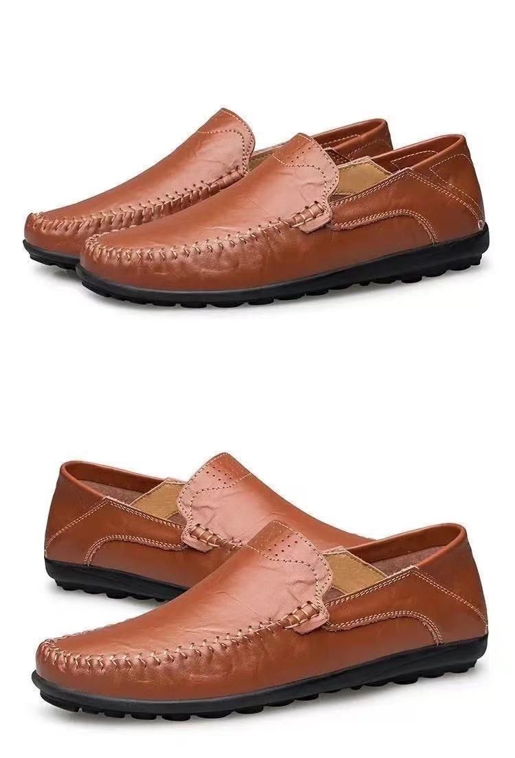 Voyage Voyage Men's Low-top Driving Loafers Casual Breathable Daily Leather Soft Sole Slip-on Shoes Wholesale_voghion.com