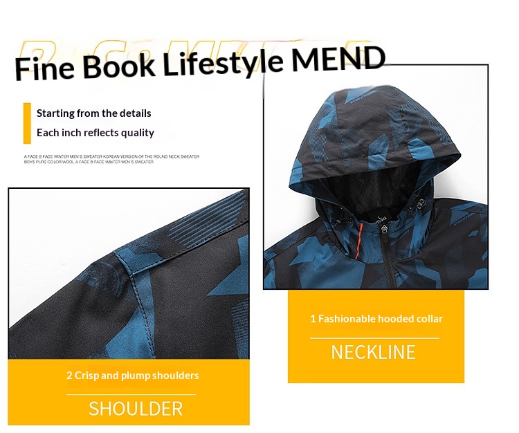 boy Boy Cross-Border Men's Spring And Autumn Hiking Thin Casual Quick-Dry Windproof Outdoor Sports Hooded Jacket_voghion.com