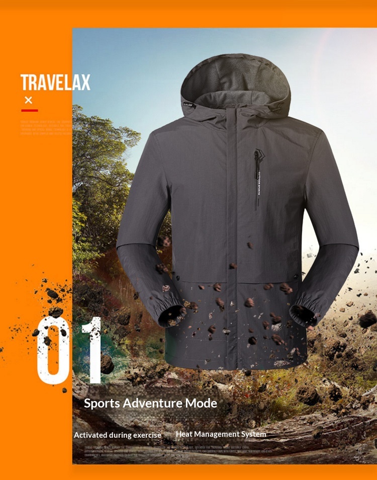 Jungen Frühling Herbst Sommer Outdoor Herren Einlagiger dünner lässiger atmungsaktiver wind- und regendichter Mantel Wanderjacke_voghion.com