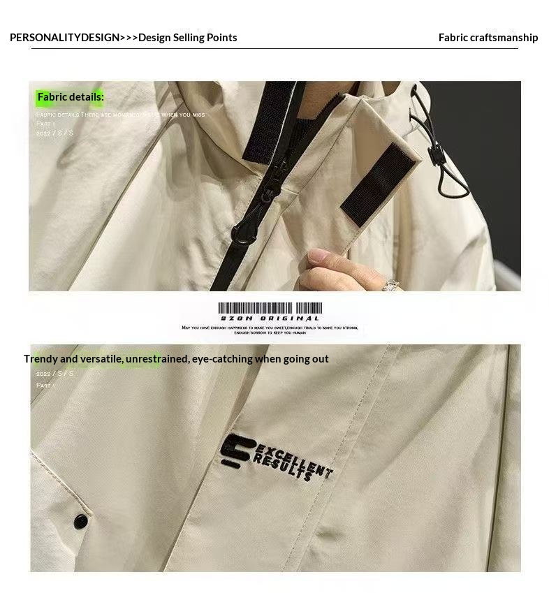 Windjacke für Jungen, Herbst, Outdoor, winddicht, Jugendoberteil, Frühlingsjacke, Herrenbekleidung_voghion.com