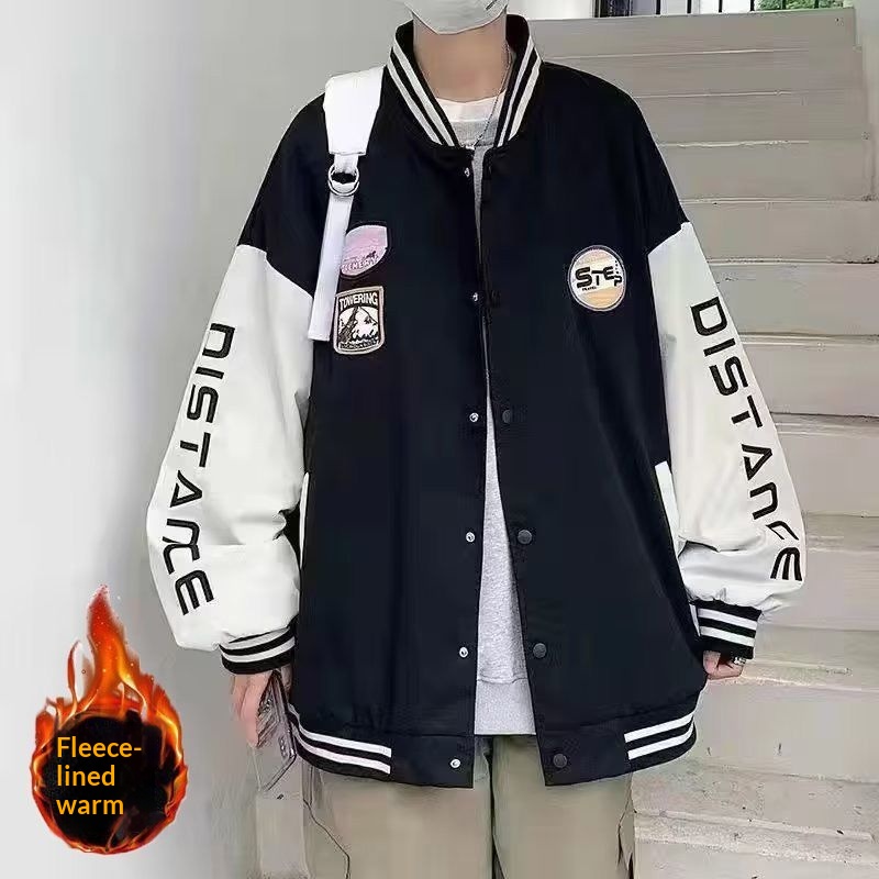 Veste/chemise ample et polyvalente pour garçon, style baseball, hiver et automne, tendance, style Hong Kong, marque étudiante._voghion.com