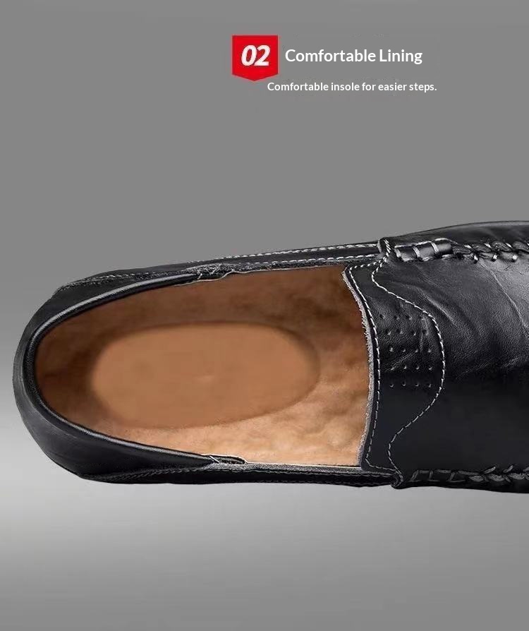 Voyage Voyage Men's Low-top Driving Loafers Casual Breathable Daily Leather Soft Sole Slip-on Shoes Wholesale_voghion.com