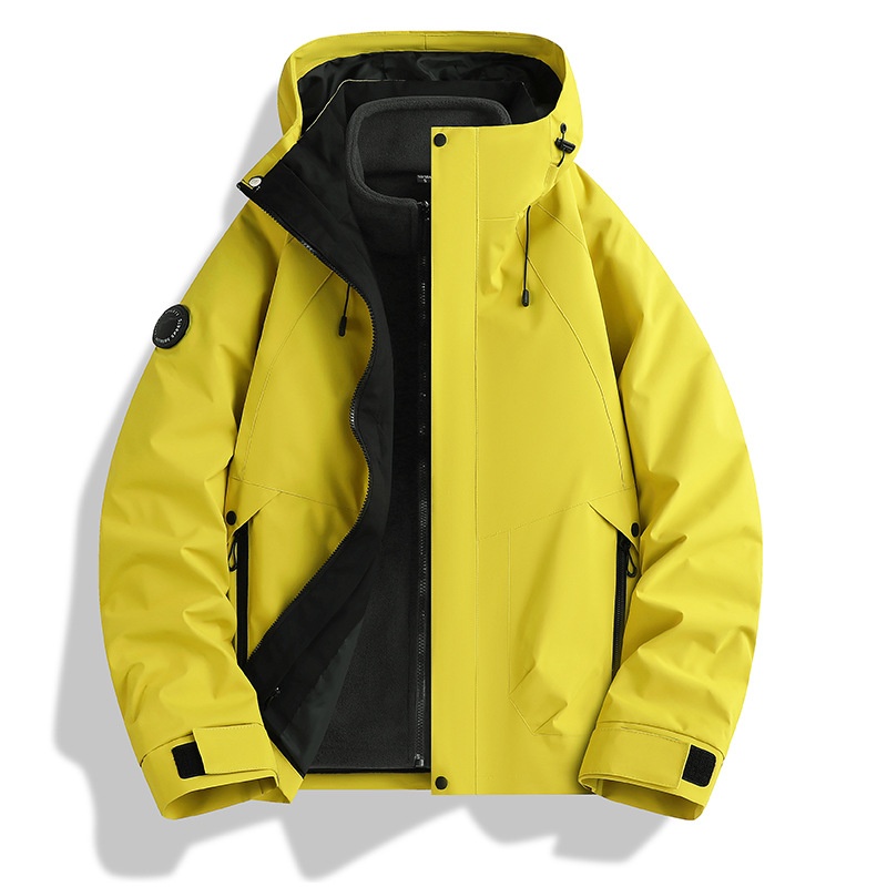 boy Boy Dragon Fruit Color Women's Three-in-One Windproof Waterproof Fleece Two-Piece Set Men's Cycling Travel Hiking Jacket_voghion.com