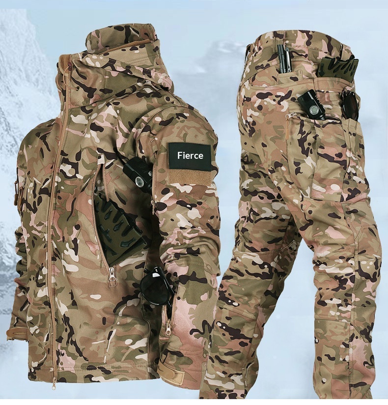 Giacca invernale da uomo in pile morbido con fodera in pelle di squalo, calda, impermeabile, antivento, da sci e ciclismo_voghion.com