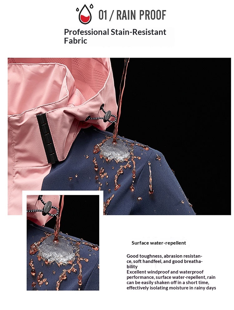 Giacca da trekking traspirante monostrato sottile per ragazzo, da esterno, antivento, impermeabile, transfrontaliera, primaverile e autunnale_voghion.com