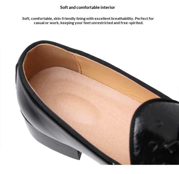 Voyage Voyage British Style Men's Leather Shoes Youth Pointed Toe Tassel Loafers In Stock Wholesale_voghion.com