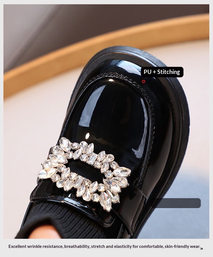 ShoeGlobe ShoeGlobe Sock 2025 Autumn New Princess Martin Children's Leather Girls' Soft Sole Single Shoes Short Boots Black_voghion.com