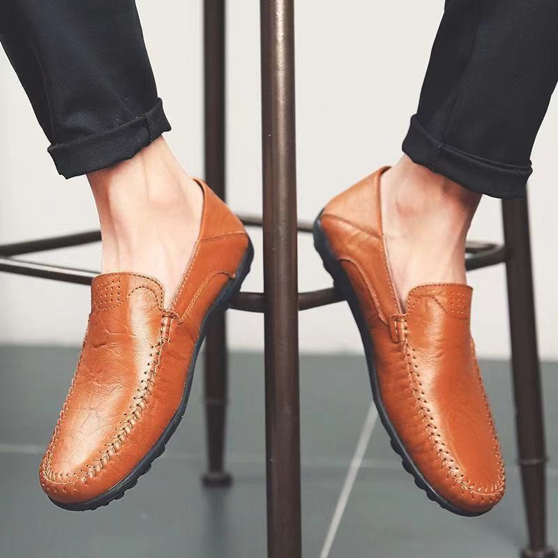 Voyage Voyage Men's Low-top Driving Loafers Casual Breathable Daily Leather Soft Sole Slip-on Shoes Wholesale_voghion.com