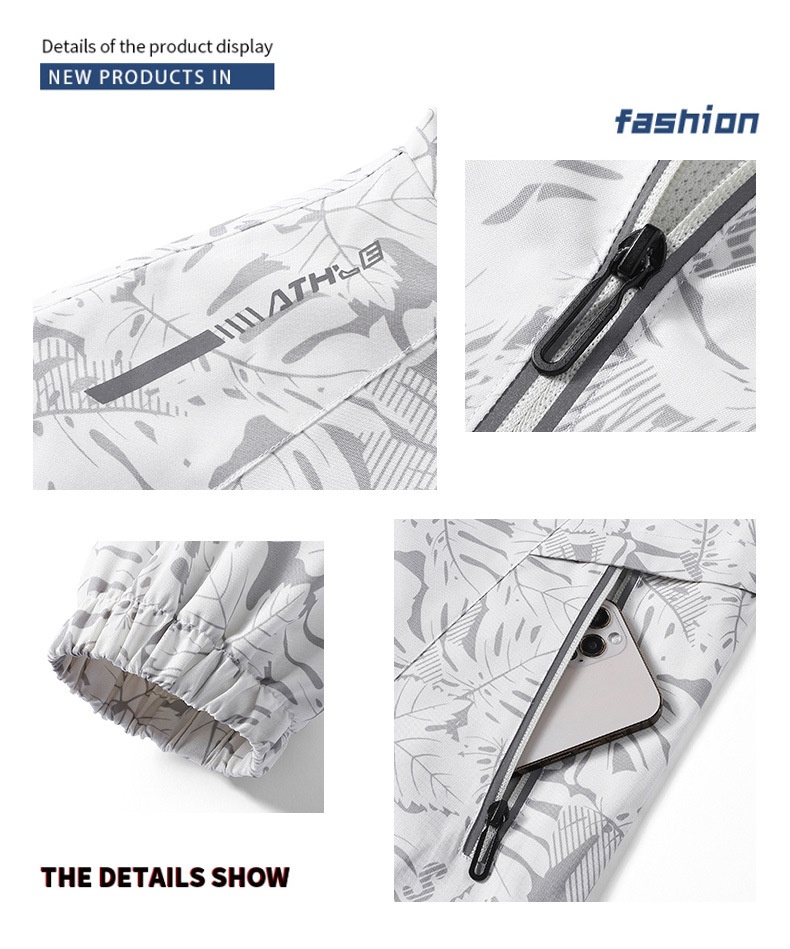 Giacca antivento da uomo per esterni, unisex, alla moda, mimetica, di grandi dimensioni, con cerniera, cappuccio, casual, versatile_voghion.com