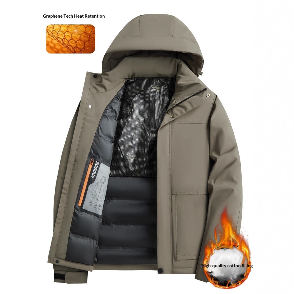 Giacca da ragazzo in piumino, calda e spessa, in cotone al grafene, per uomo, abbigliamento invernale antifreddo_voghion.com