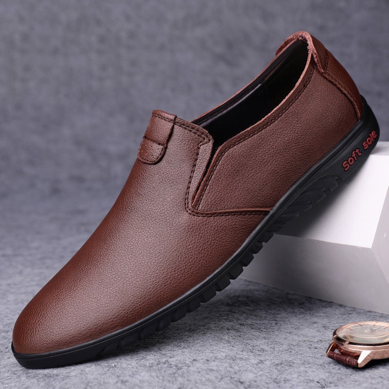 Voyage Voyage Autumn Men's PU Leather Wholesale Casual Shoes Men Soft Sole Breathable Slip-On Loafers_voghion.com