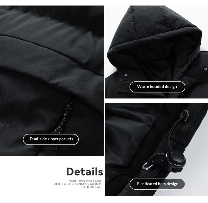 Manteau d'hiver épais en duvet pour garçon, collection 2023, vêtements d'extérieur pour jeunes, veste matelassée en coton, tendance mode homme._voghion.com