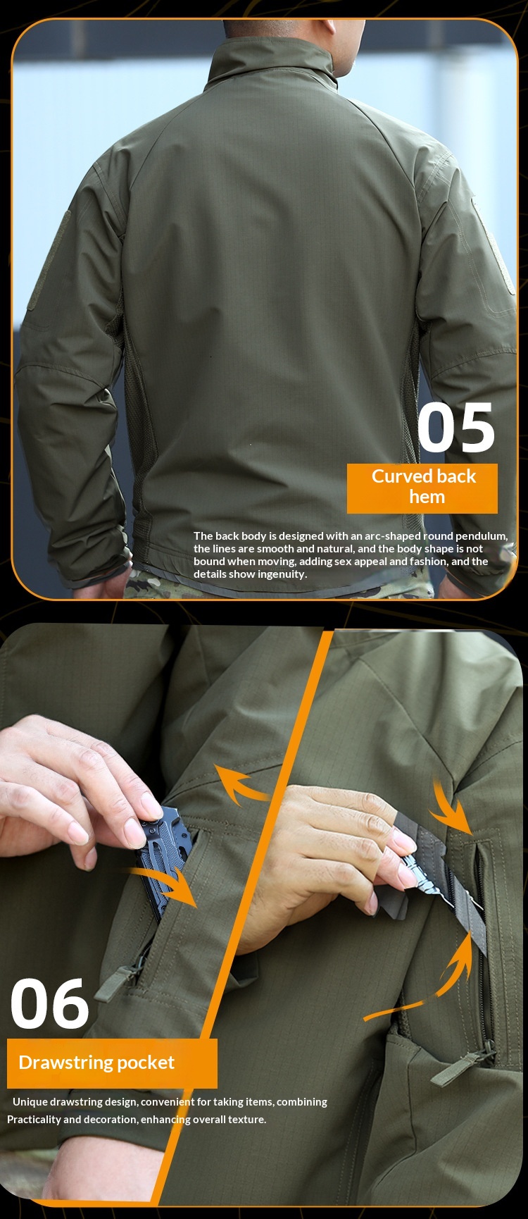 boy Boy Angken Outdoor UF Delta Tactical Soft Shell For Men, Autumn And Winter Windproof Stand Collar Jacket With Multiple_voghion.com