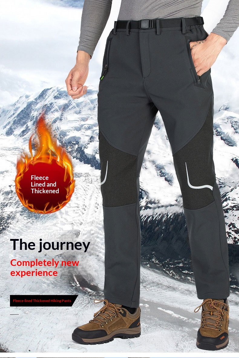 Boy Boy Pants für Damen und Herren, fleecegefütterte, dicke, winddichte Softshellhose für den Winter, C181 Outdoor-Wanderhose, strapazierfähig_voghion.com