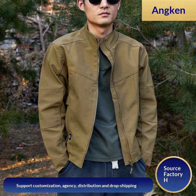 boy Boy Autumn Winter Outdoor Assassin Jacket Single Layer Men's Thin Administrive Brehable Multi Pocket Tactical Uniform_voghion.com