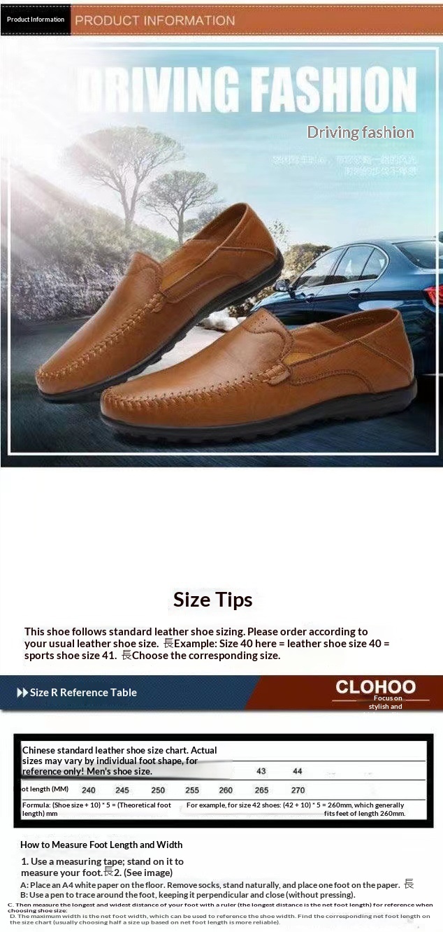 Voyage Voyage Summer Business Casual British Style Loafers Slip-On Lazy Soft Sole Versatile Breathable Men's Leather Shoes_voghion.com