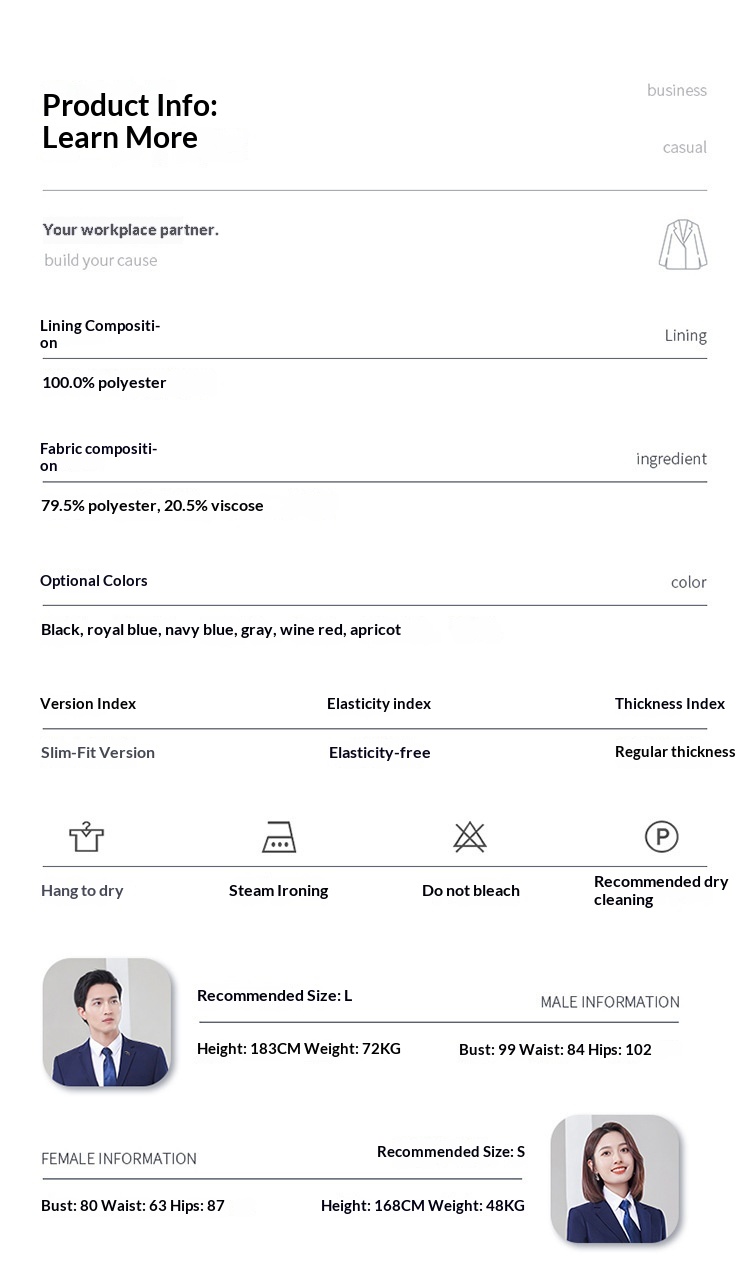 boy Men's Black Jacket Slim Fit Office Professional Suit Set For Men Government Enterprise Workwear Manufacturer_voghion.com