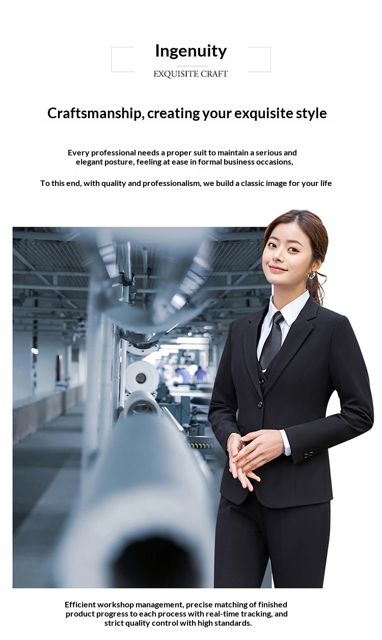 Boy Business Zwart Jasje Heren Commuter Slim Fit Professioneel Formeel Damespak Driedelige Set Groothandel_voghion.com