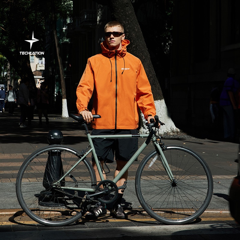 ragazzo Boy Jie Zhan Abbigliamento da uomo | Giacca a vento stampata con foglie larghe Dopamine 2025 Nuova giacca antivento con cerniera primaverile_voghion.com