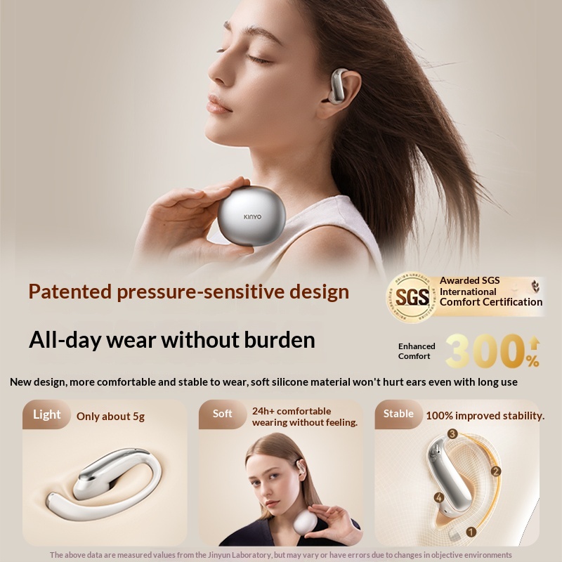 Écouteurs intra-auriculaires NeoGear NeoGear NeoGear New S06 Bluetooth avec contour d'oreille, sans fil, IA, traduction intelligente, conception ouverte, semi-intra-auriculaire, conduction osseuse_voghion.com