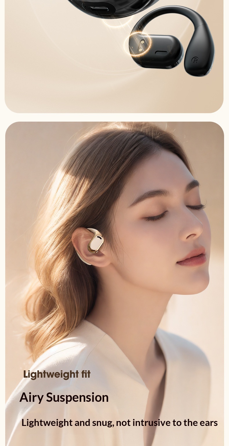 NeoGear NeoGear Cross-Border AI Translation M76 Wireless Ear Hook OWS Non-In-Ear Super Lon Battery Life Bluetooth Earphones_voghion.com