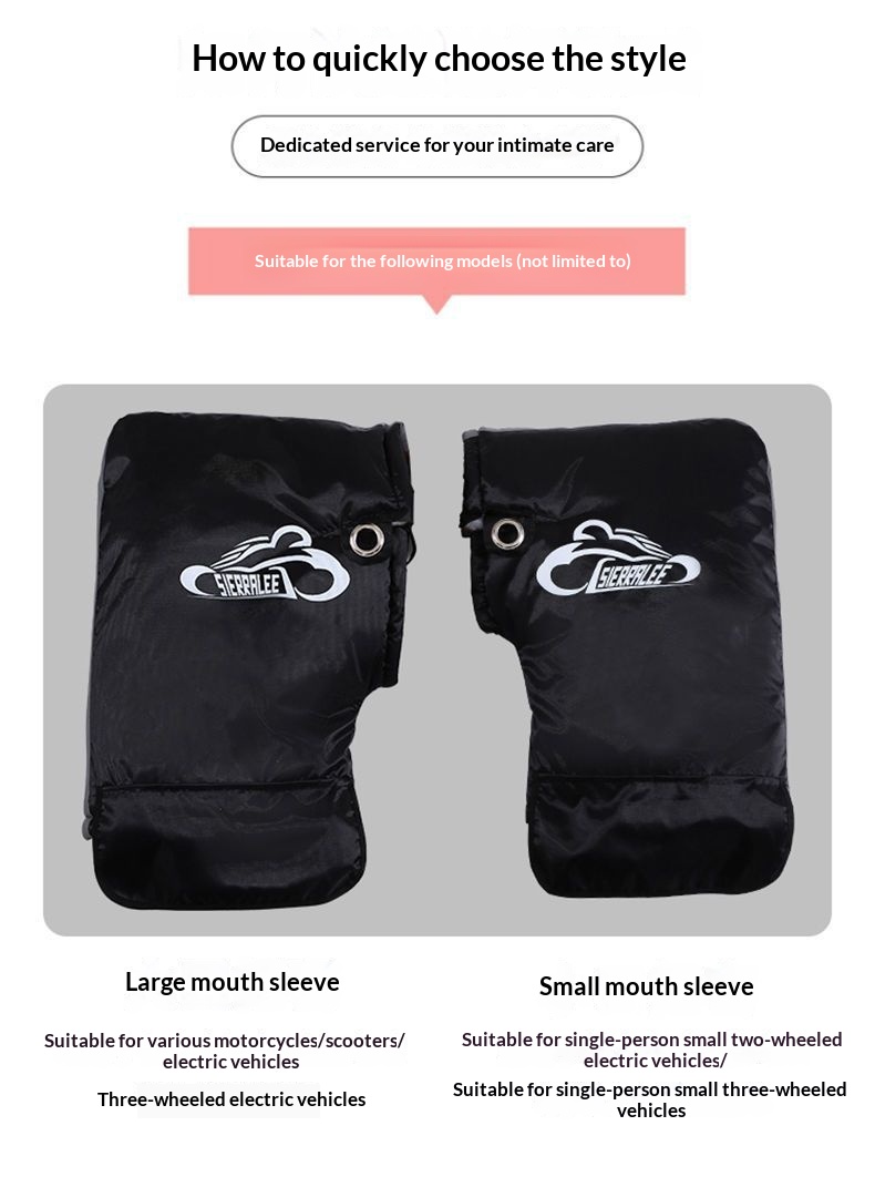 Housses de guidon épaisses, chaudes, imperméables au froid, au vent et à la pluie pour motos et scooters électriques, pour femmes et hommes, en hiver._voghion.com
