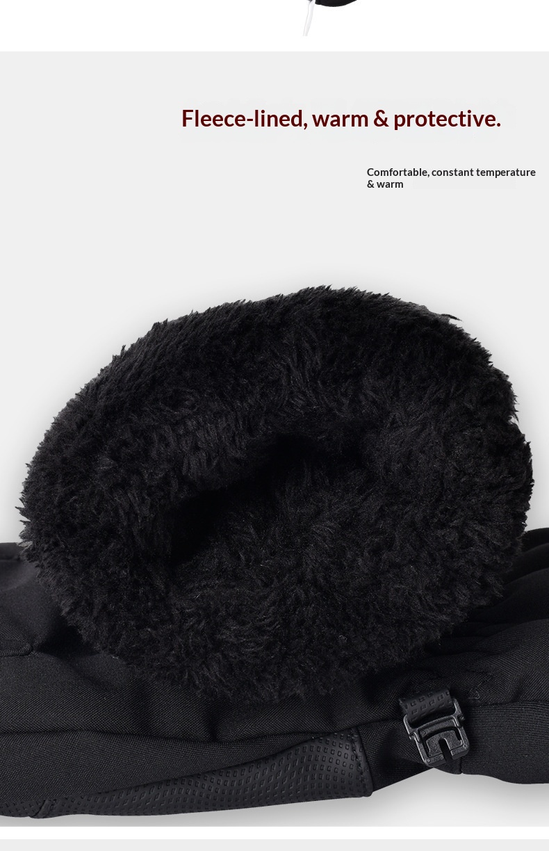 3M Baumwoll-Skihandschuhe für Outdoor-Aktivitäten im Herbst und Winter – winddicht, wasserdicht, warm, mit Touchscreen-Funktion und Fleece gefüttert – geeignet für Fahrräder und E-Bikes_voghion.com