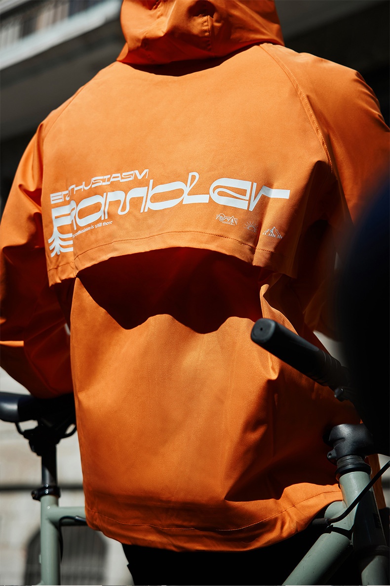 ragazzo Boy Jie Zhan Abbigliamento da uomo | Giacca a vento stampata con foglie larghe Dopamine 2025 Nuova giacca antivento con cerniera primaverile_voghion.com