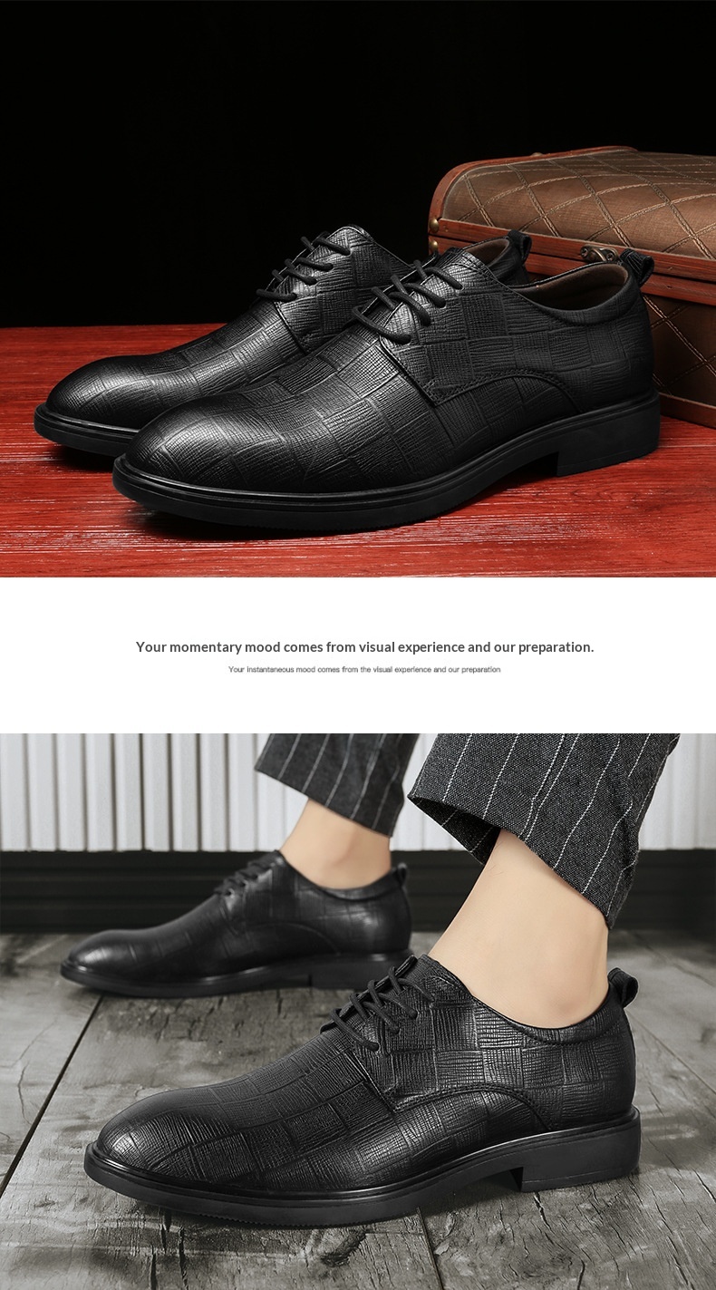 Voyage Men's Business Formal Leather Autumn Winter New Large Size Cowhide Thickened Derby Wedding Groom Shoes_voghion.com