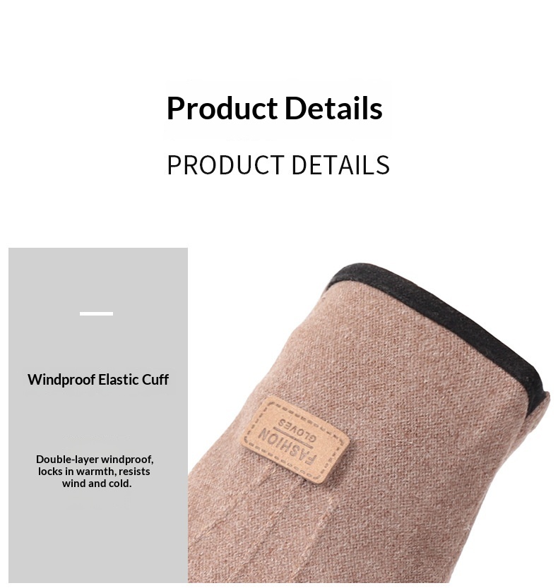 Gants chauds pour homme et femme, conçus pour le cyclisme, la conduite et les sports de plein air en polaire pour l'automne et l'hiver, compatibles avec les écrans tactiles._voghion.com