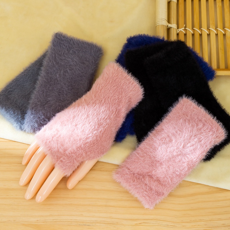 boy Boy Boy Finger Gloves For Women, Autumn And Winter Warm Harajuku Style, Men's Student Couple Fingerless Half Gloves, Ins Trend_voghion.com