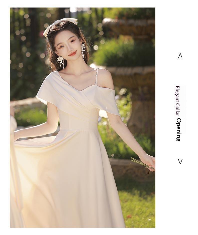 ChicShe ChicShe 2025 New Style Female Best Friend Fairy Slim Champagne Color Sister Bridesmaid Group Dress High-end Summer_voghion.com