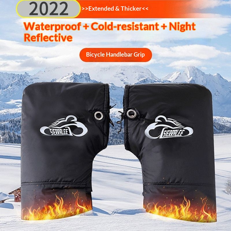 Housses de guidon épaisses, chaudes, imperméables au froid, au vent et à la pluie pour motos et scooters électriques, pour femmes et hommes, en hiver._voghion.com