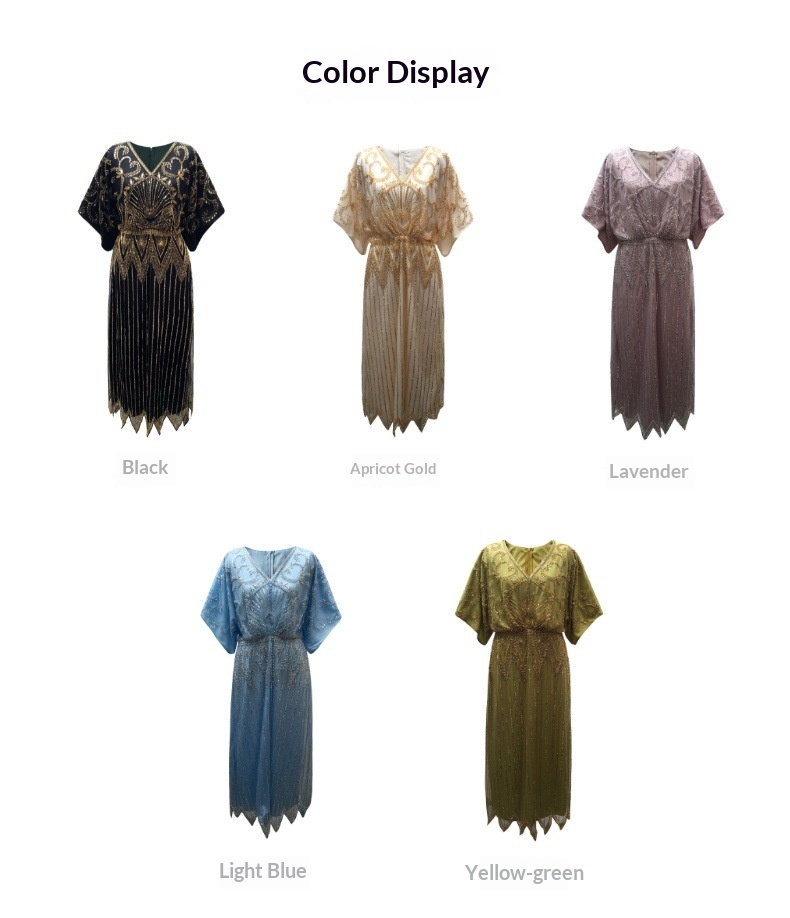 ChicShe ChicShe Middle East Cross-Border Sequin High-End Banquet Long Dubai Luxurious Beaded Robe Dress Arabia_voghion.com
