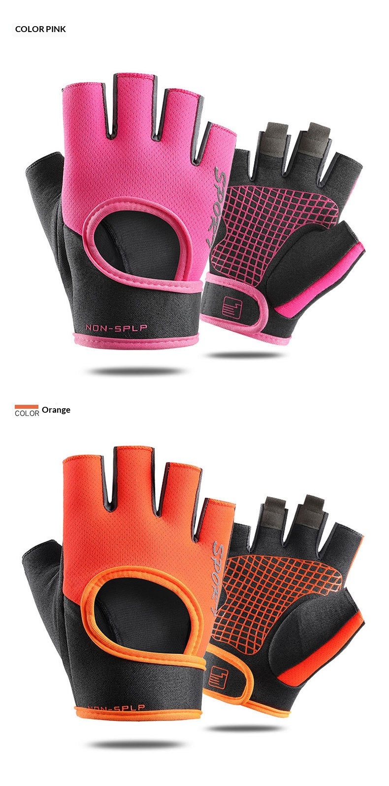 Boy Boy Boy Radhandschuhe mit halben Fingern für Damen und Herren, strapazierfähige, fingerlose Fitness-Handschuhe für den Sommer, Outdoor-Handschuhe für Damen_voghion.com