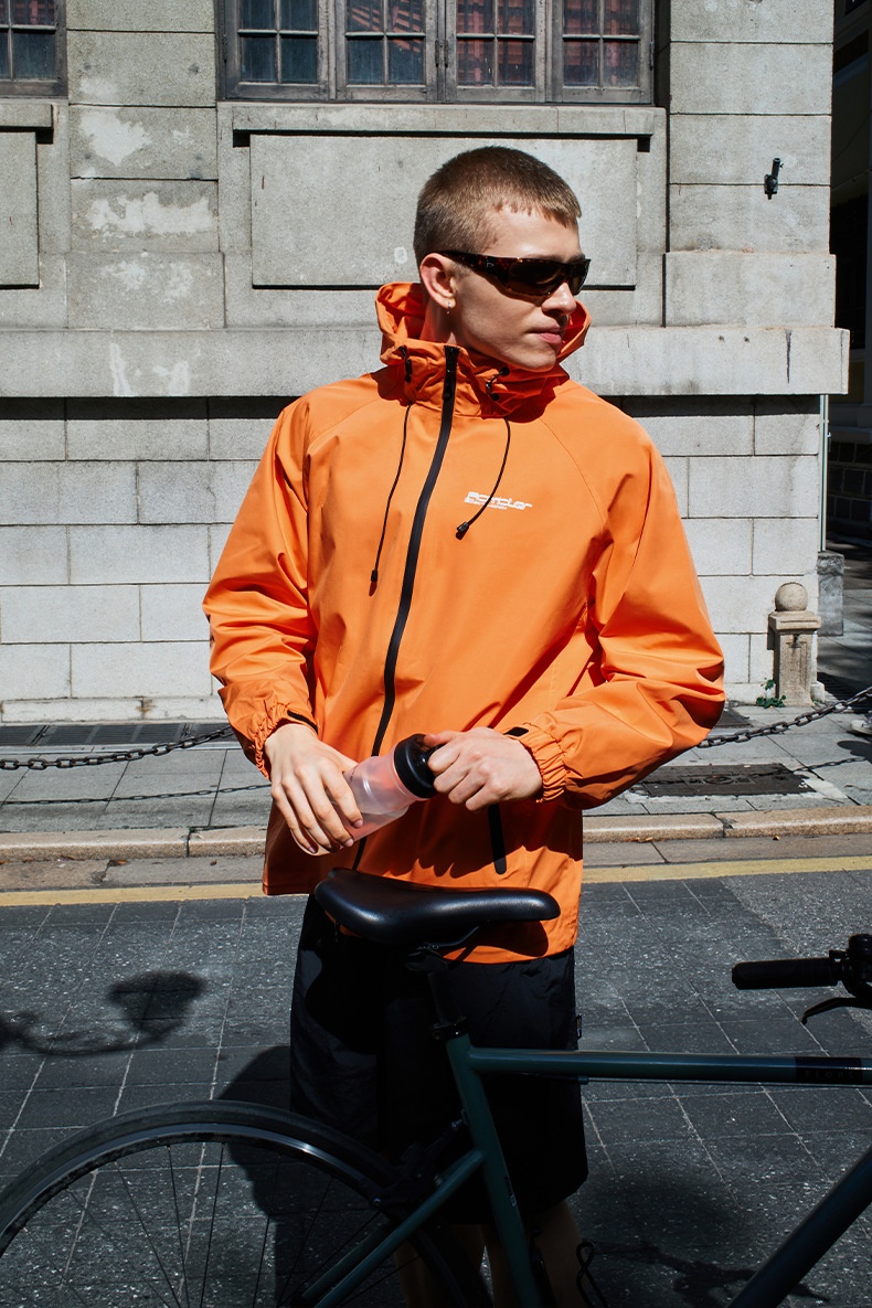 ragazzo Boy Jie Zhan Abbigliamento da uomo | Giacca a vento stampata con foglie larghe Dopamine 2025 Nuova giacca antivento con cerniera primaverile_voghion.com